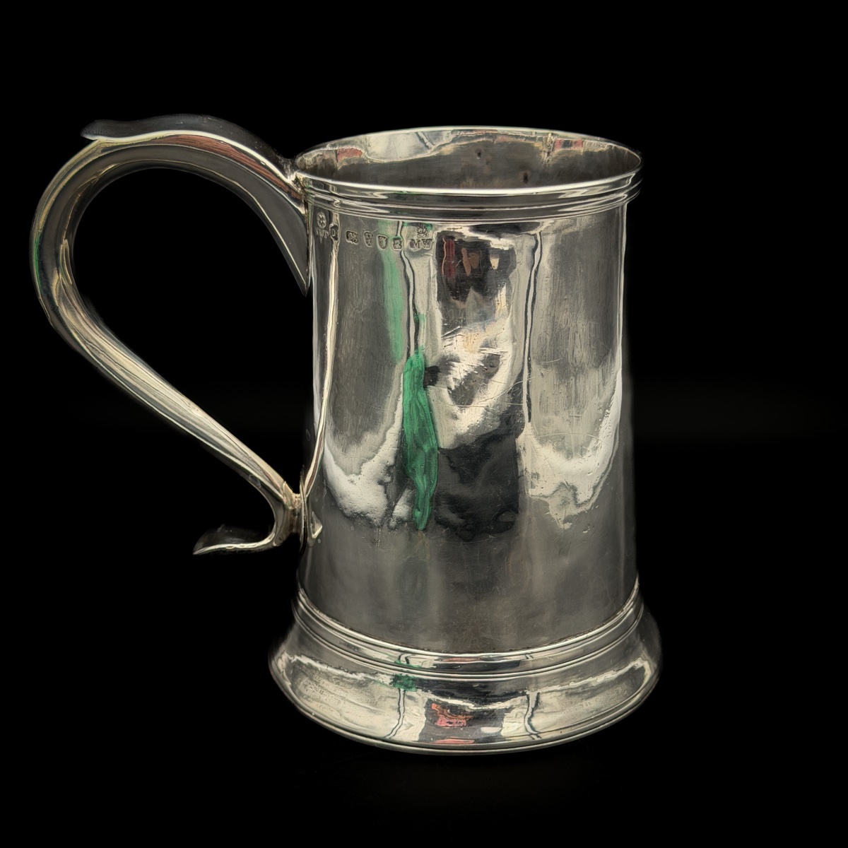 Solid Silver Beer Mug – Chester, Circa 1790 – 18th Century  -photo-4