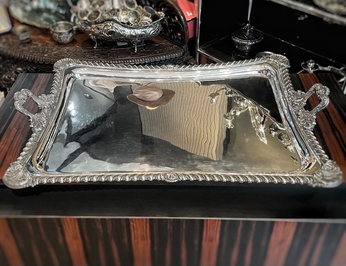  Large Solid Silver Tray By Carlo Balbino