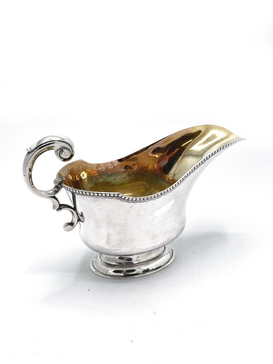 Sauceboat In Silver And Vermeil Interior-photo-3