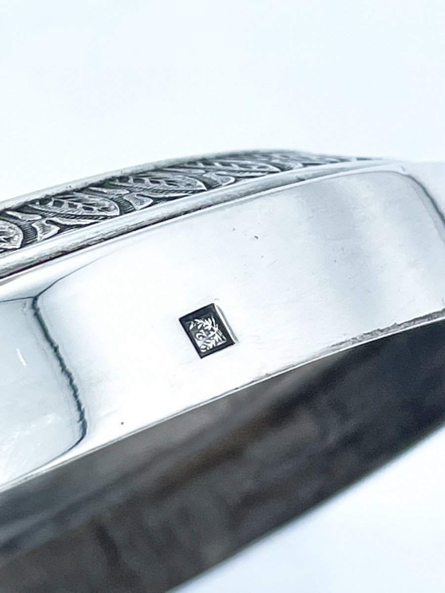 Paire De Bougeoirs En Argent Massif Par Drion-photo-3