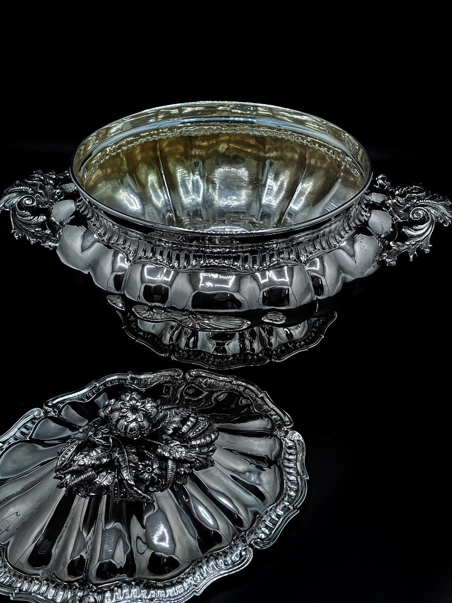 Soupière En Argent 800/1000 Italien-photo-4