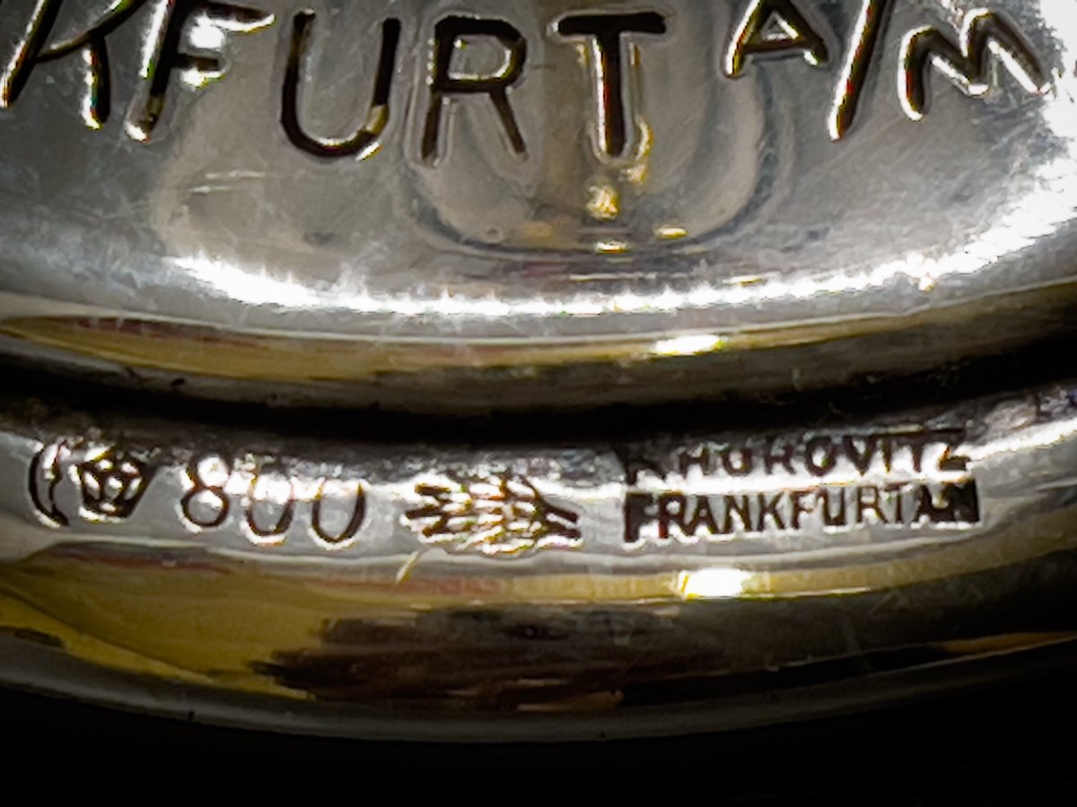 Coupe Couverte Art Nouveau en argent massif-photo-4