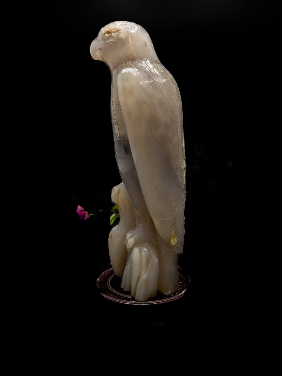 Sculpture Perroquet En Agate-photo-2
