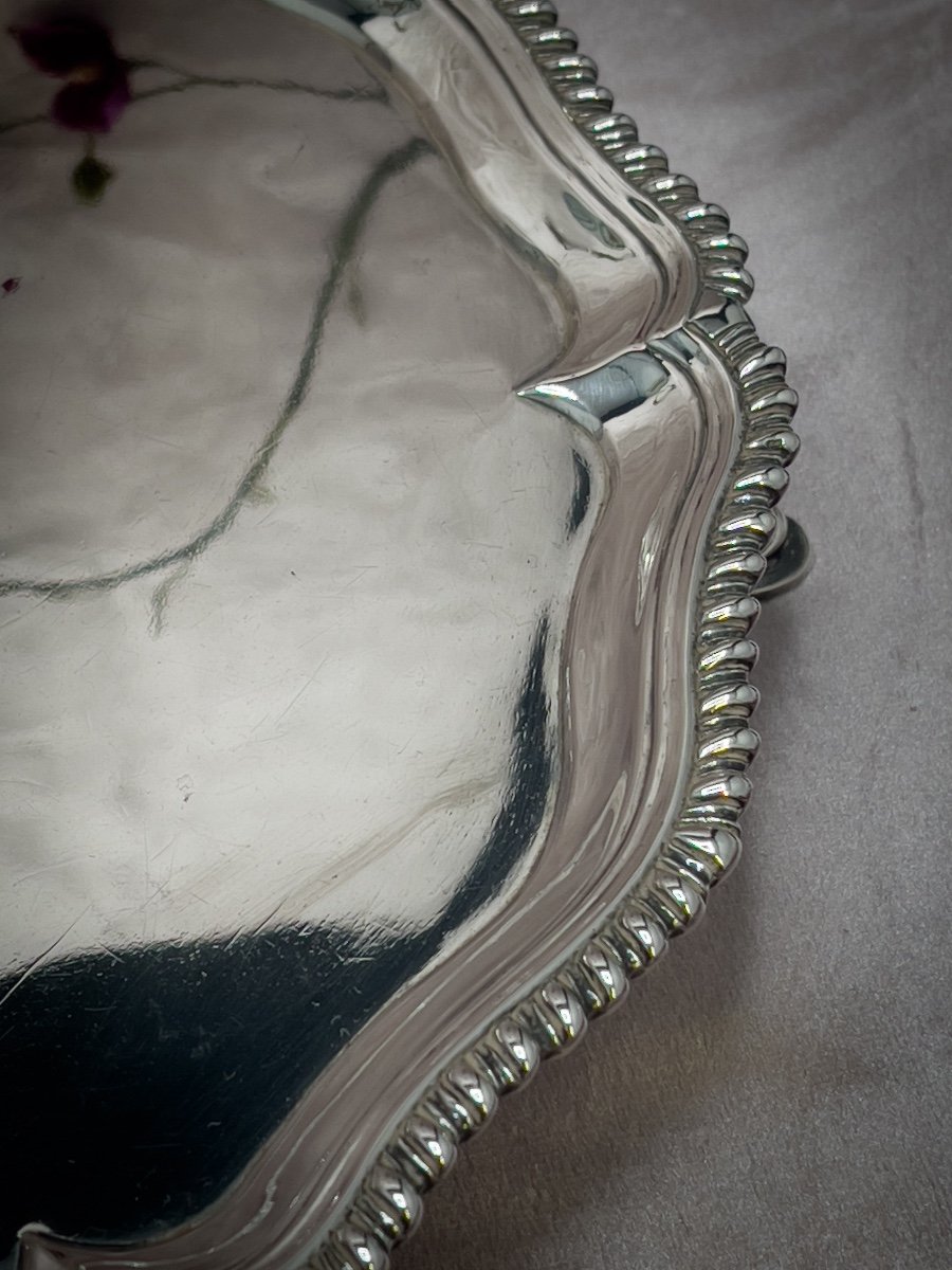 Salver 18 ème 1769 En Argent Massif -photo-4