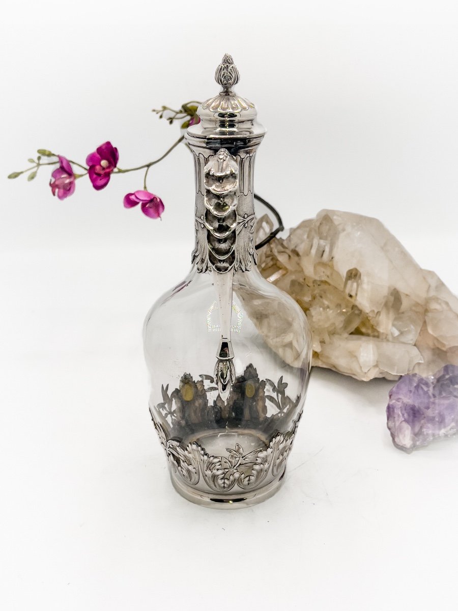 Crystal And Silver Wine Decanter-photo-2