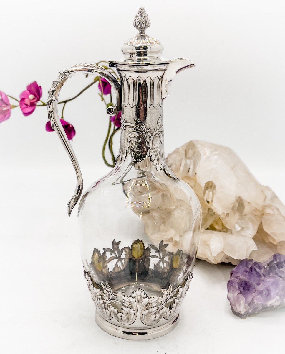 Crystal And Silver Wine Decanter