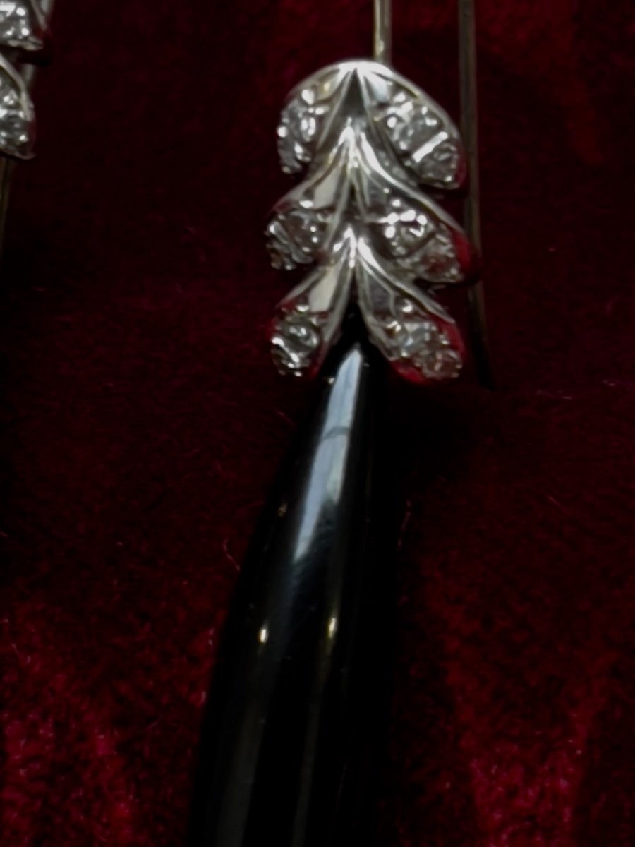 Pair Of Earrings In 18k White Gold, Diamonds-photo-1