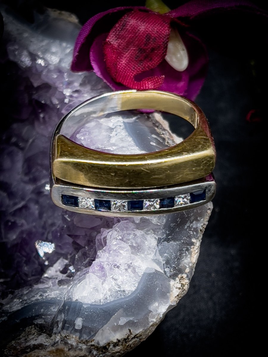 Bague Or Blanc, Or Jaune-photo-2