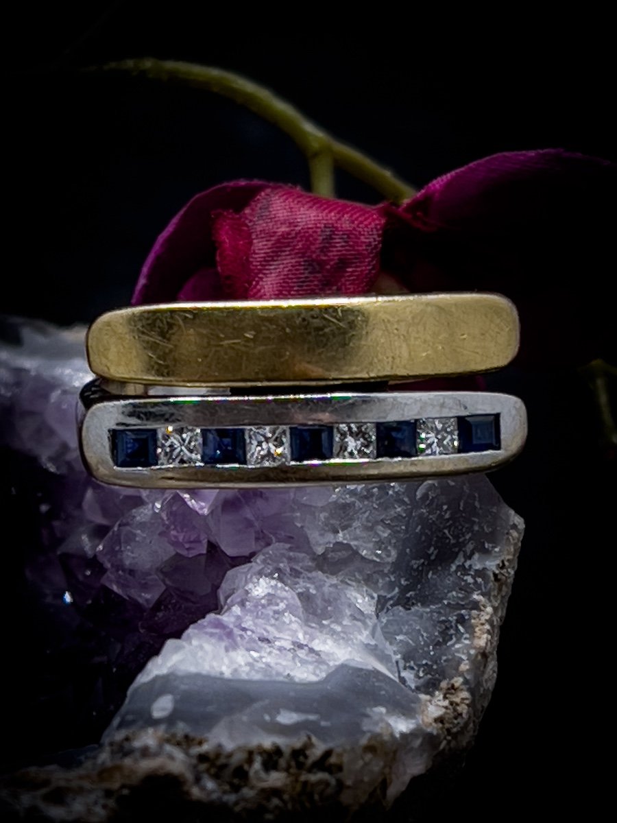 Bague Or Blanc, Or Jaune-photo-3