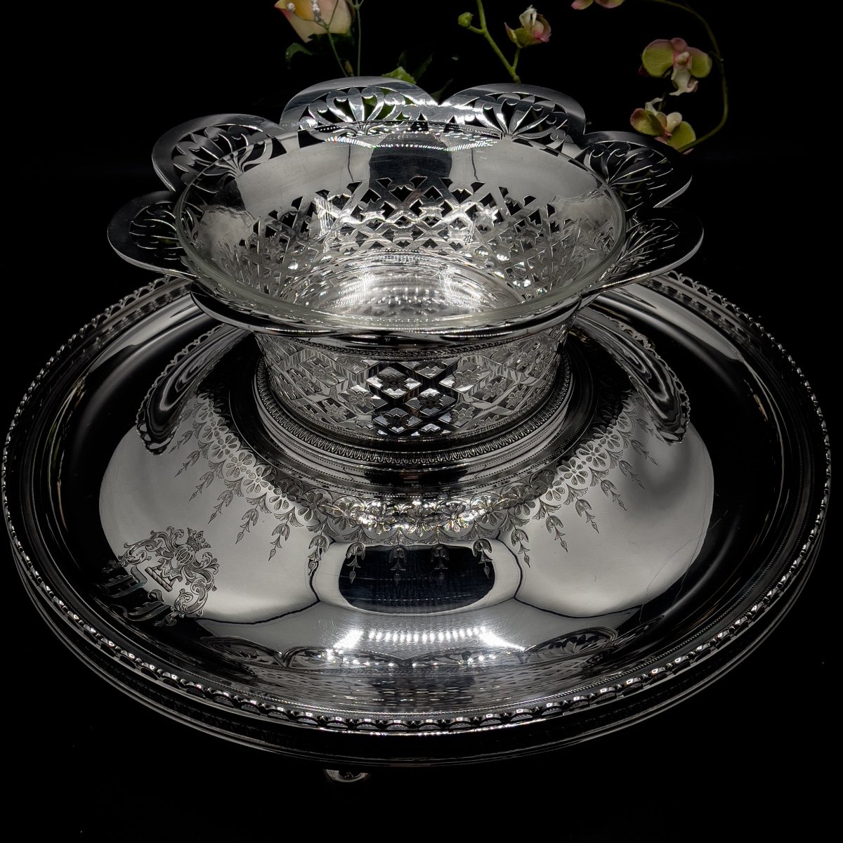 Large Table Center In Sterling Silver