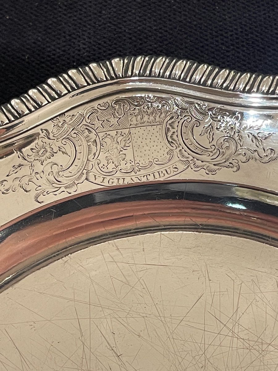 Series Of Twelve Plates Early 18th In Sterling Silver-photo-3