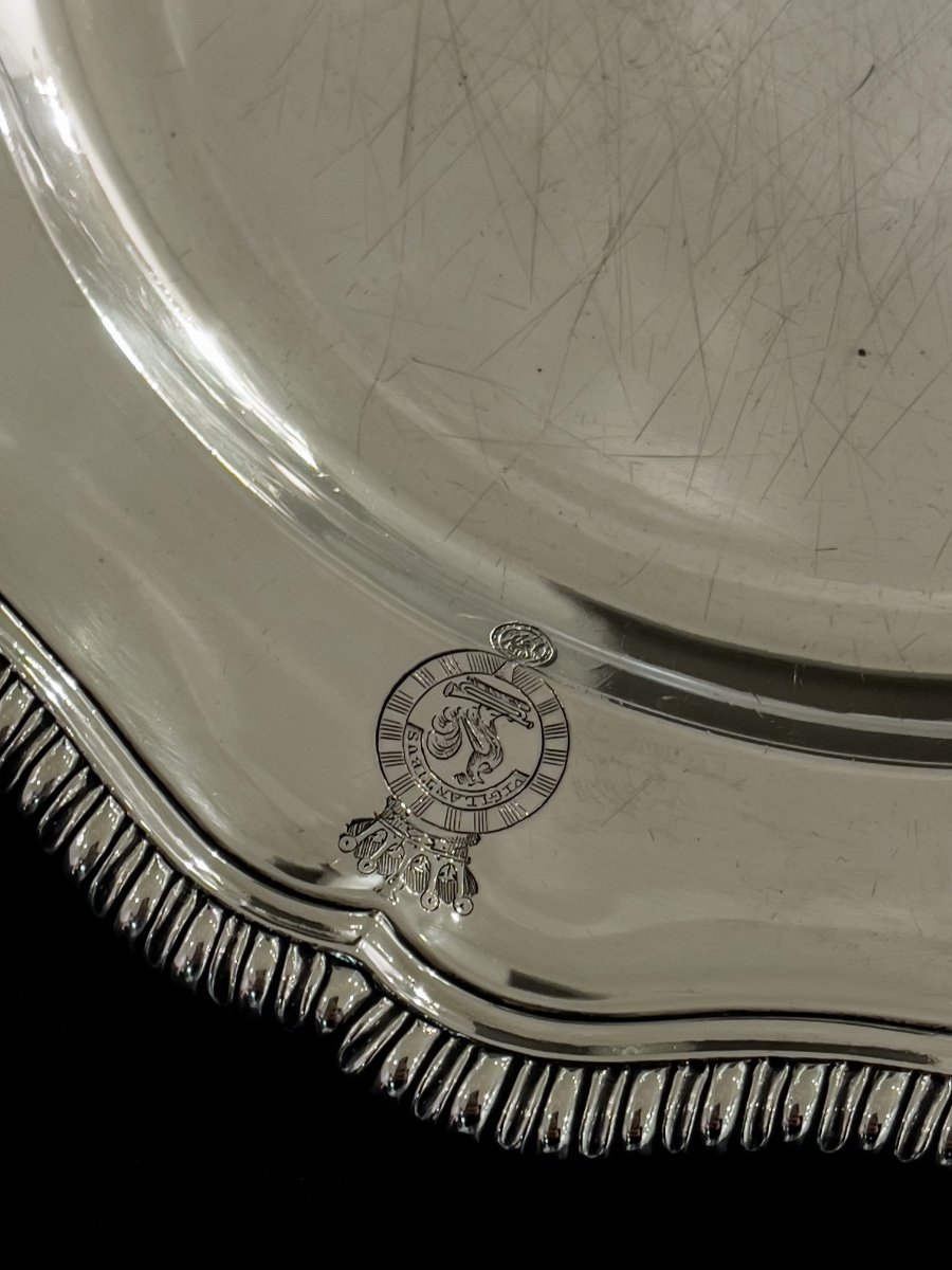 Series Of Twelve Plates Early 18th In Sterling Silver-photo-6