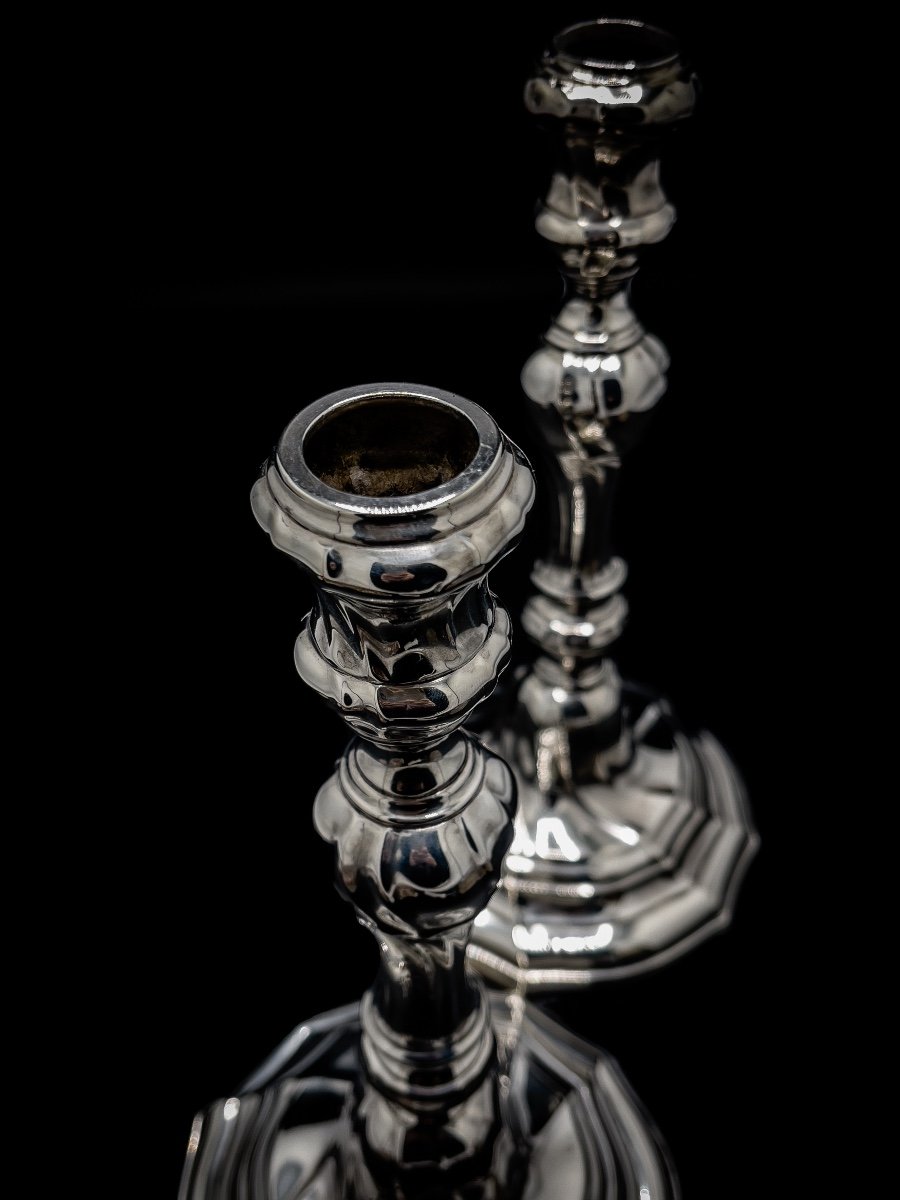 Pair Of Mons Candlesticks 18th Torso Model-photo-2