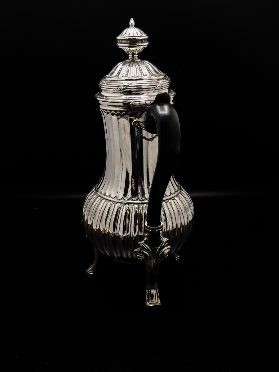 Large 18th Century Silver Coffee Pot-photo-2