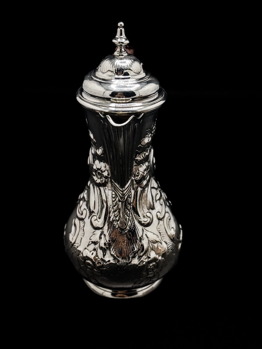 Coffee Pot In Sterling Silver London 1746-photo-2
