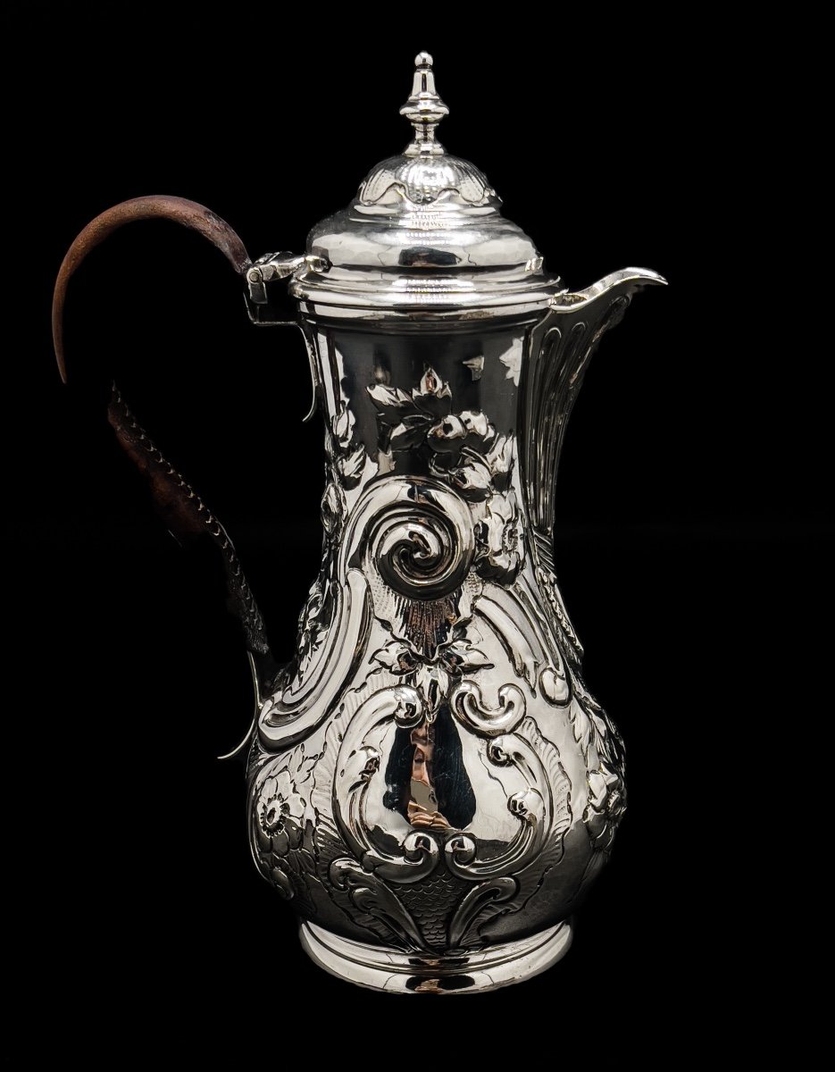 Cafetière En Argent Massif Londres 1746