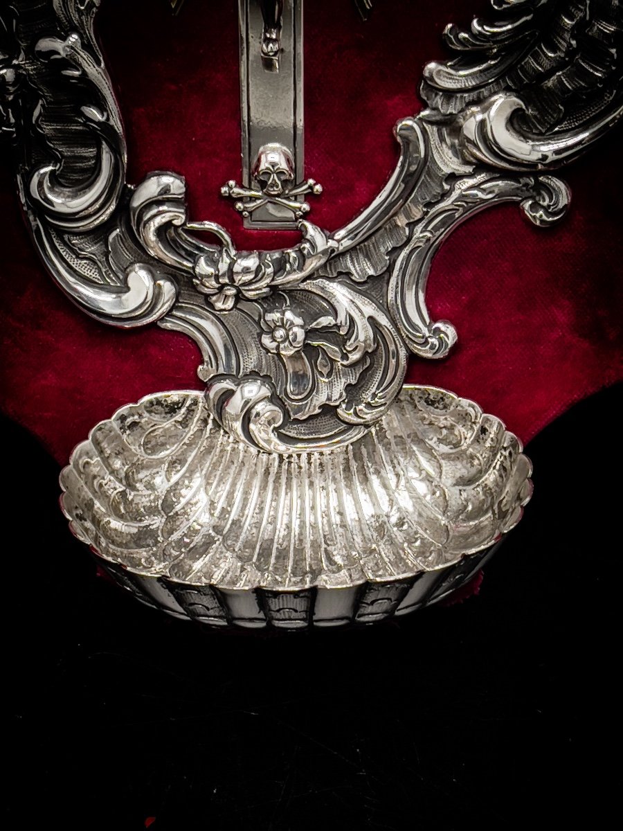 18th Century Holy Water Font In Sterling Silver-photo-2