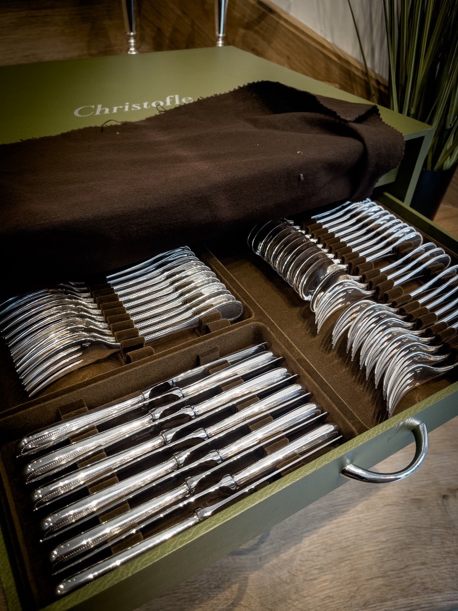 Christofle “pearls” For 12 People-photo-3