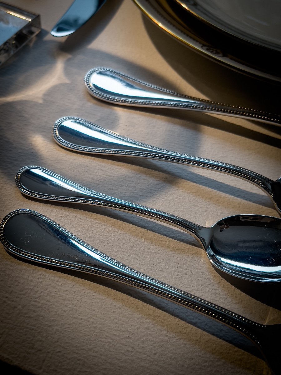 Christofle “pearls” For 12 People-photo-4