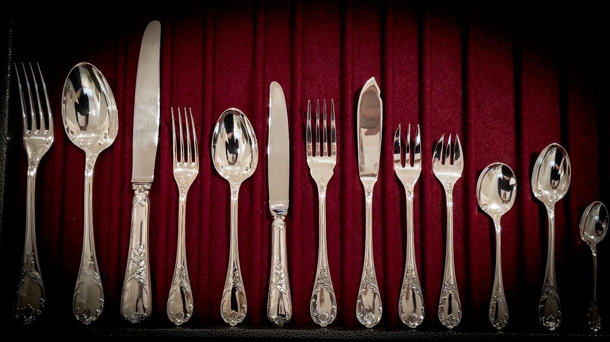 Christofle Housewife For 12 People Model “marly”-photo-2