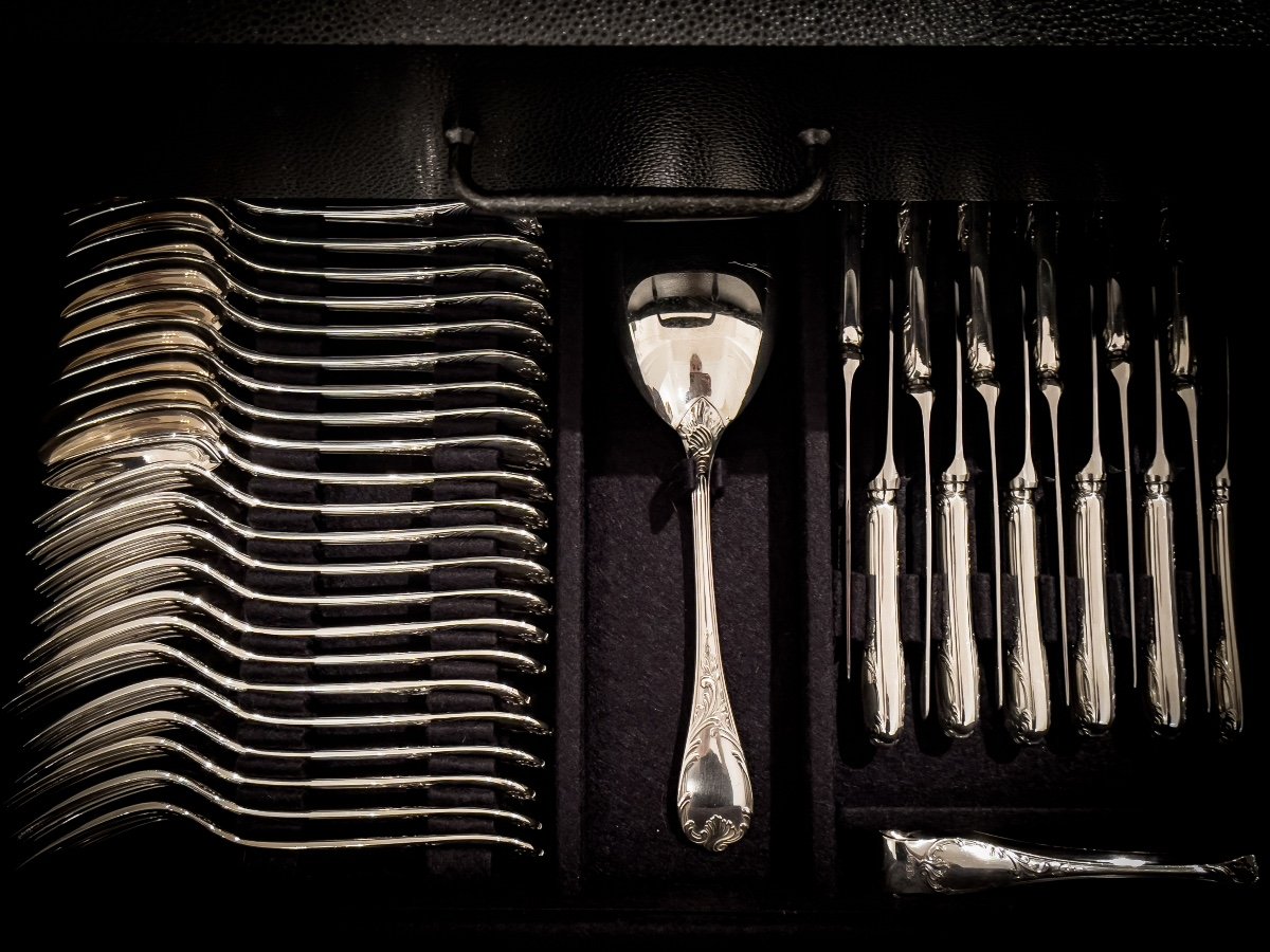 Christofle Housewife For 12 People Model “marly”-photo-3