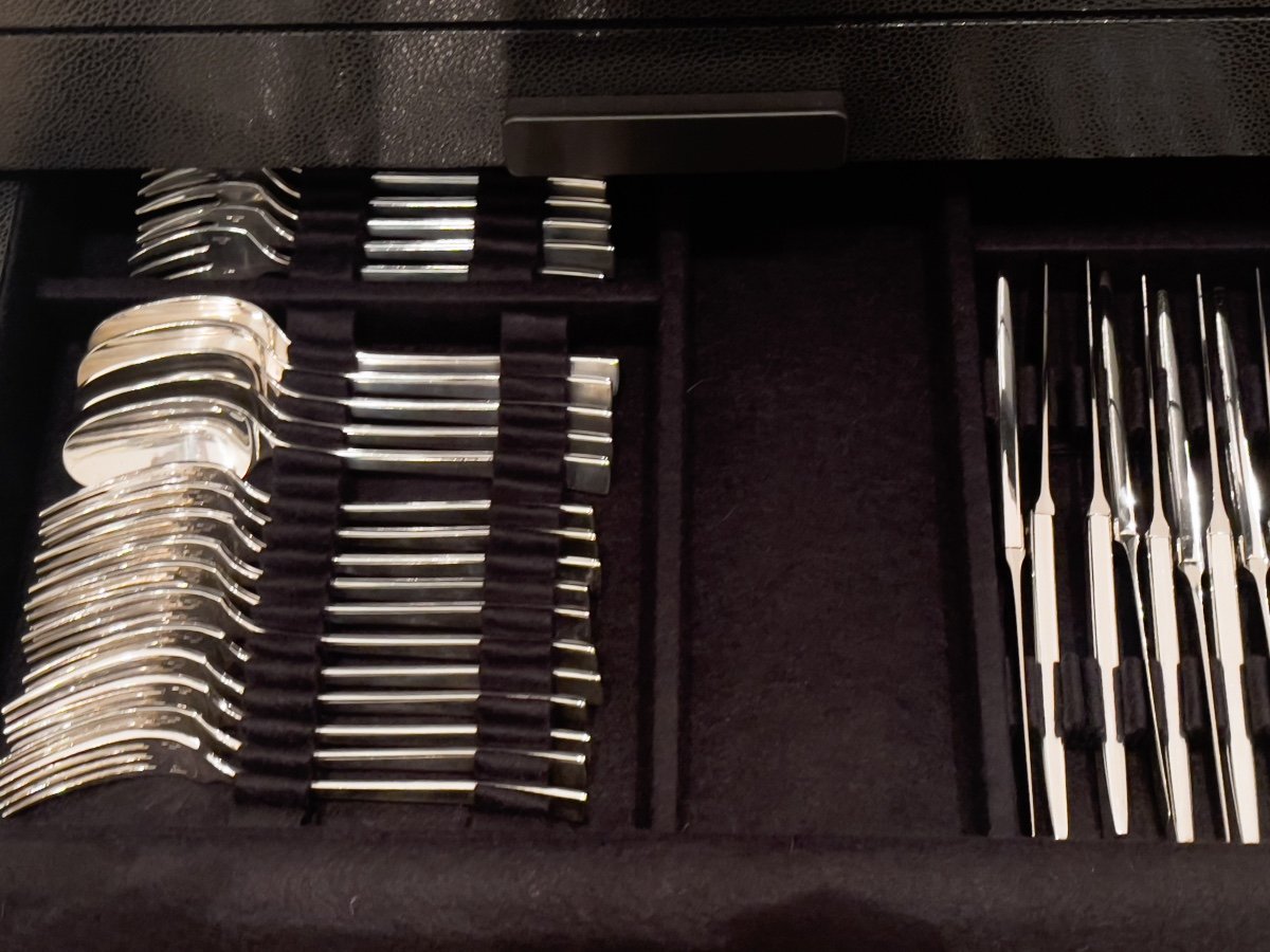 Christofle Cutlery Set For 12 People “concorde” Model-photo-7
