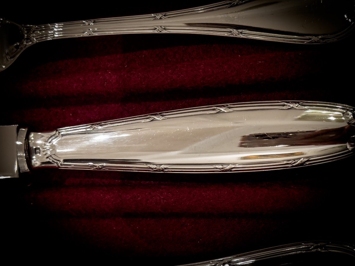 Cutlery Set Christofle Model “ribbon”-photo-4