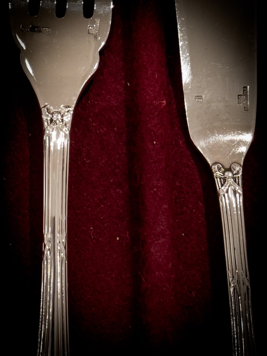 Cutlery Set Christofle Model “ribbon”-photo-1