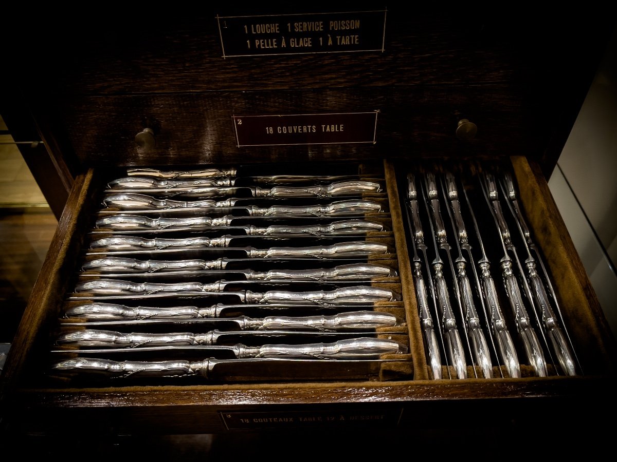 Sterling Silver Cutlery Set By Maison Delheid-photo-3