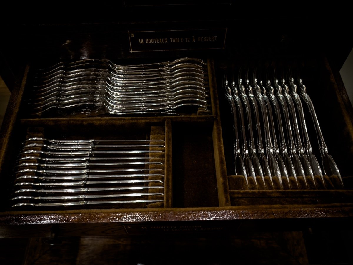 Sterling Silver Cutlery Set By Maison Delheid-photo-4
