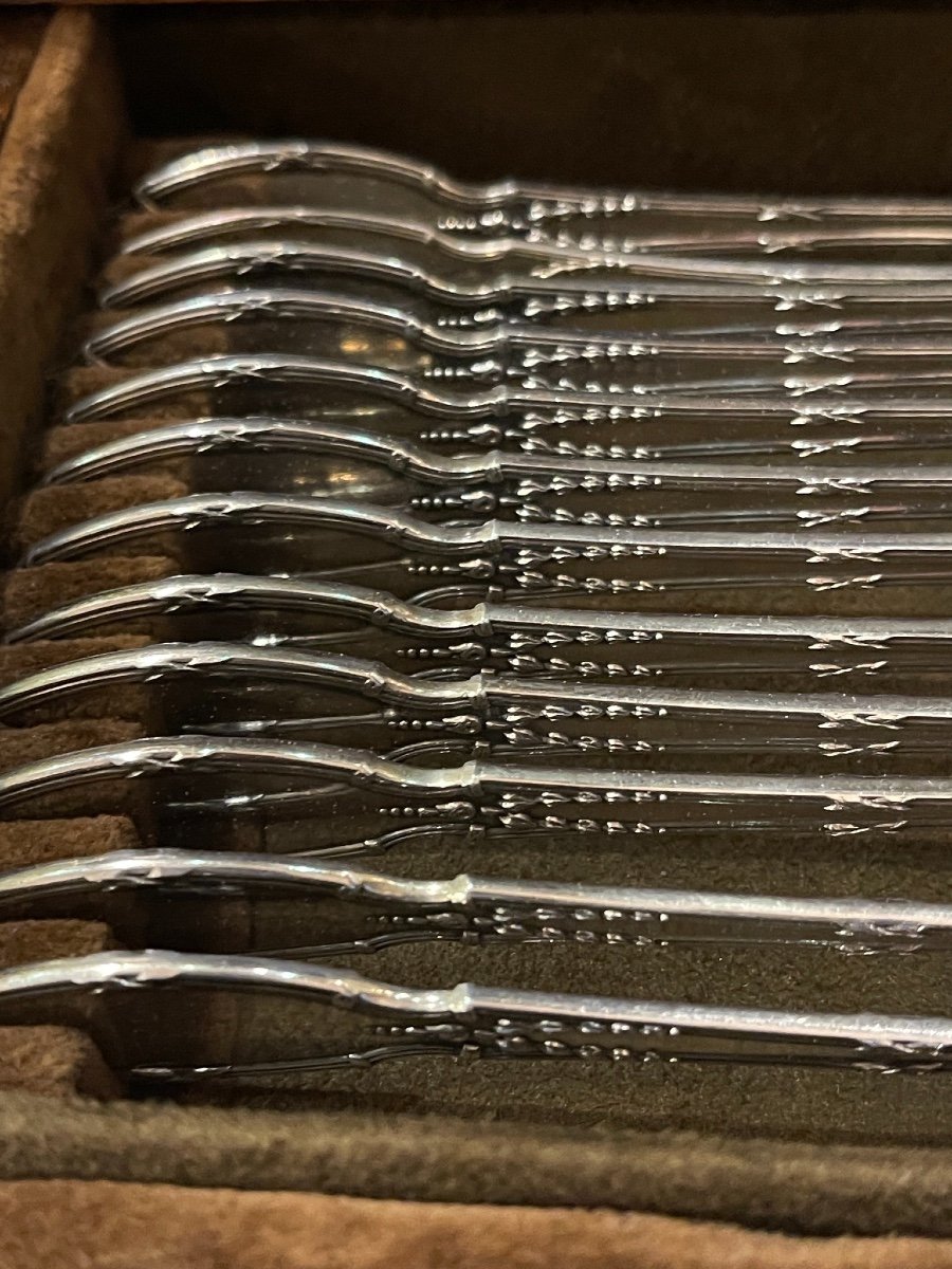 Sterling Silver Cutlery Set By Maison Delheid-photo-6