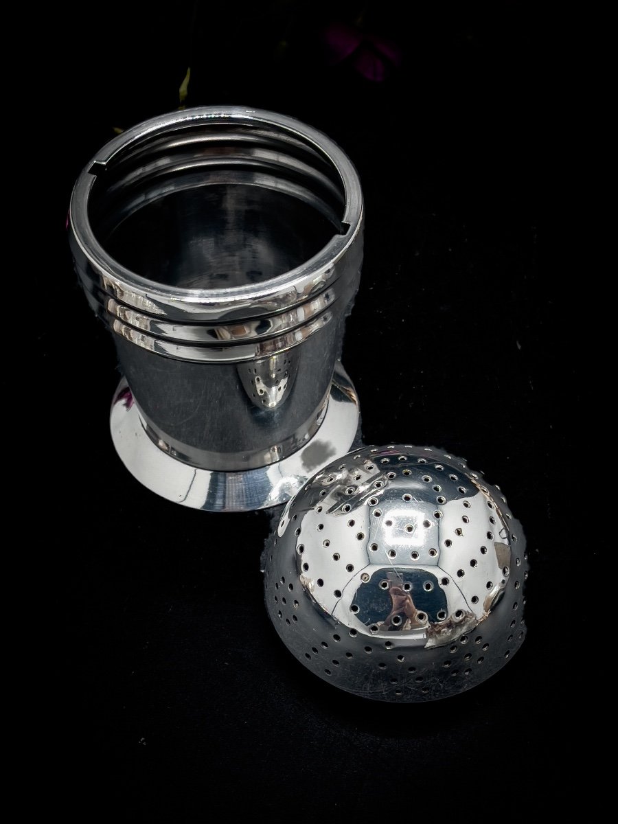 Jean Puiforcat Art Deco Sprinkler In Sterling Silver-photo-3