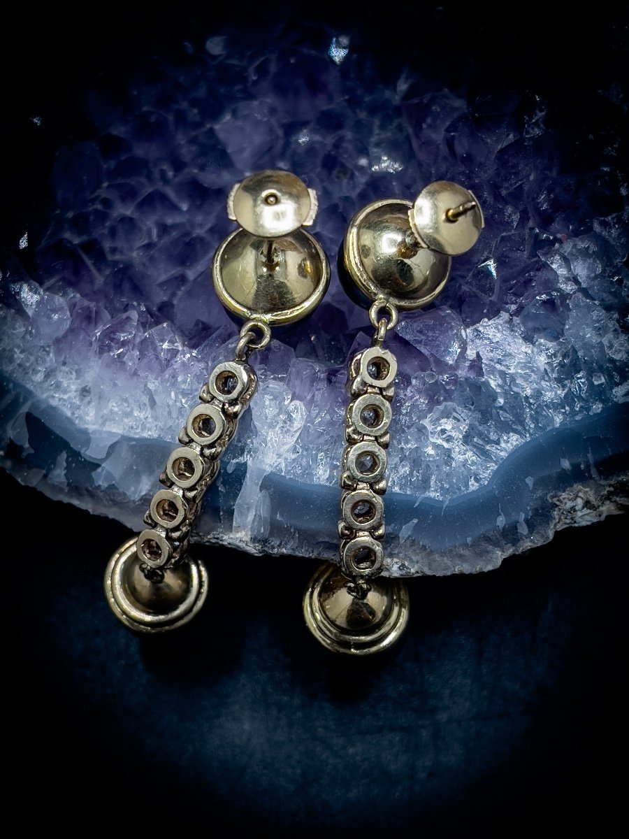 Pair Of 18 K Gold Drop Earrings-photo-4