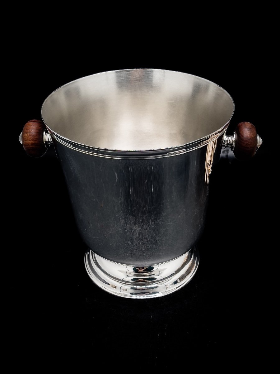 Christofle Champagne Bucket In Silver Metal -photo-2