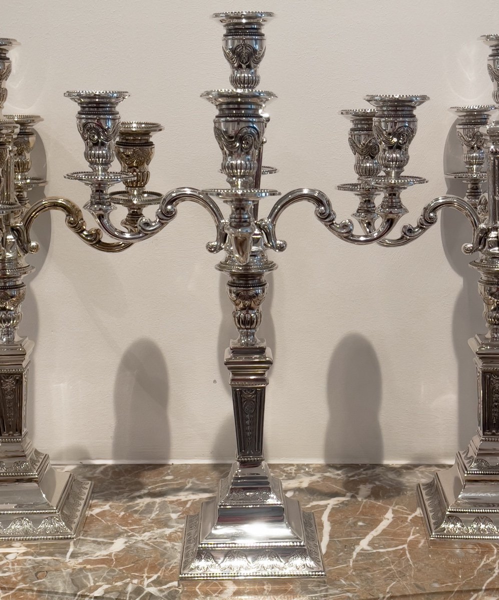 Série De Trois Candélabres De Style Louis XVI -photo-2