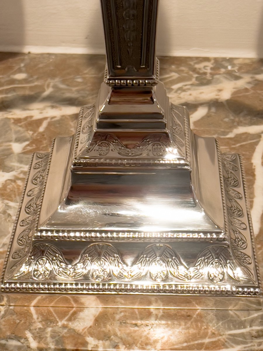 Série De Trois Candélabres De Style Louis XVI -photo-2