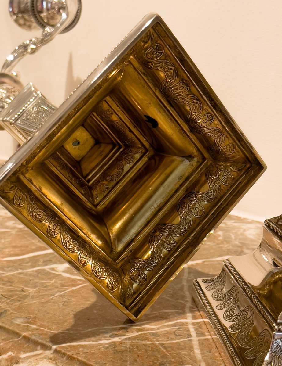 Série De Trois Candélabres De Style Louis XVI -photo-5
