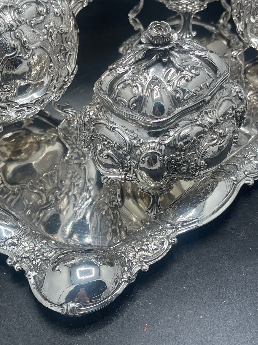Service En Argent Massif Louis XV Rococo-photo-1
