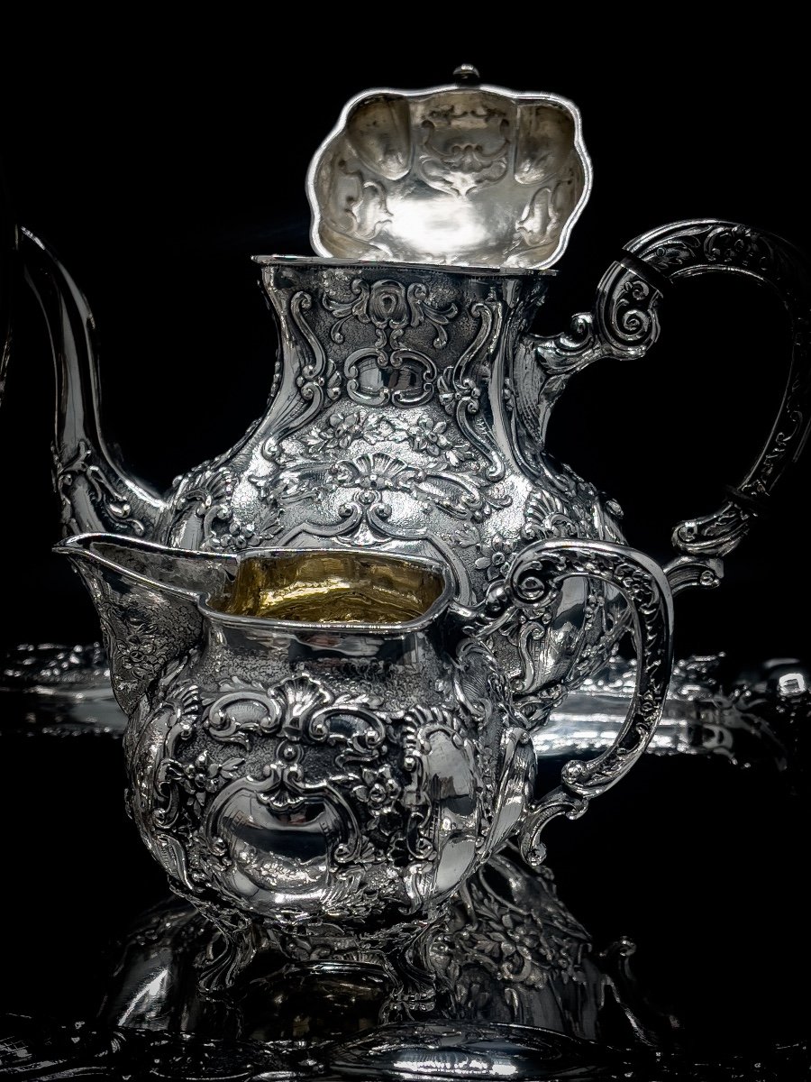 Service En Argent Massif Louis XV Rococo-photo-2