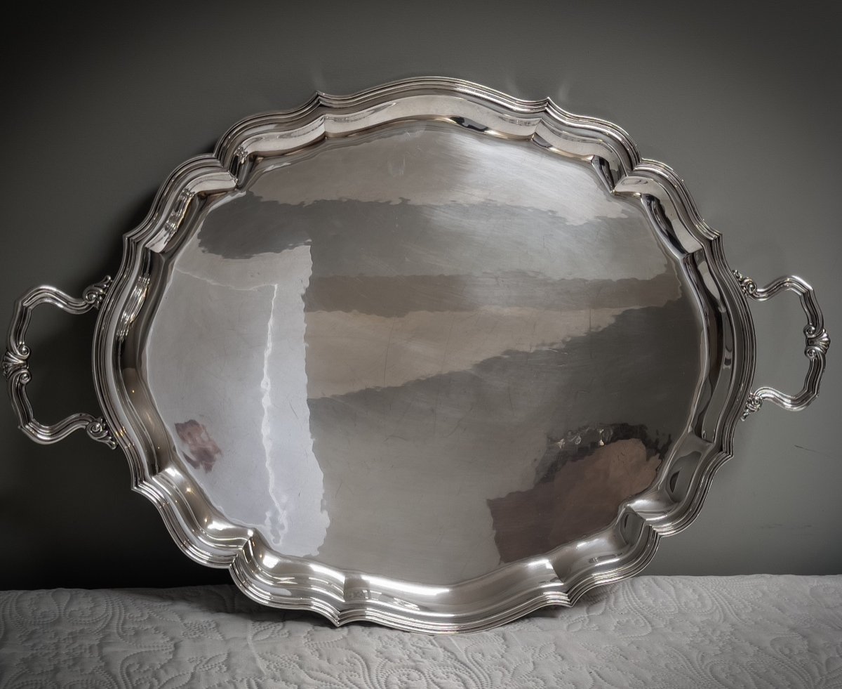 Buccellati , Mario / Calegaro   Plateau En Argent Massif 