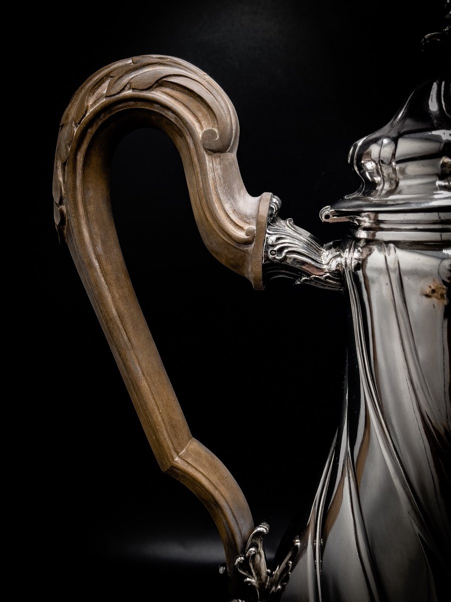 Ghent 1778, Large Coffee Maker In Sterling Silver, “torso” Model-photo-3