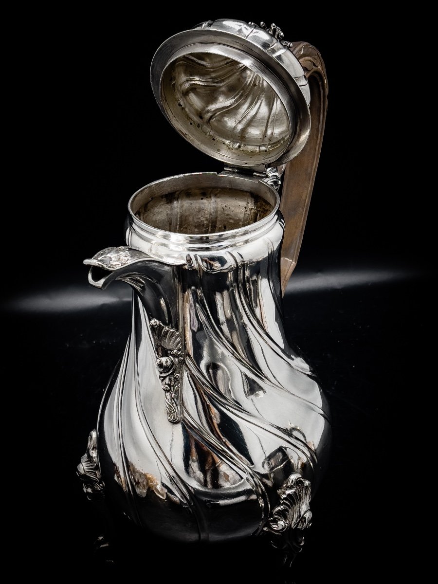 Ghent 1778, Large Coffee Maker In Sterling Silver, “torso” Model-photo-2