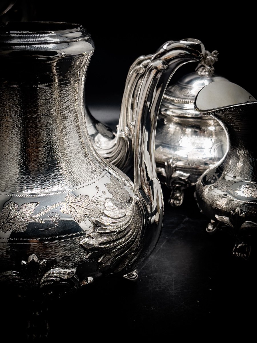 Wolfers Louis Coffee And Tea Service In Sterling Silver 834/1000-photo-3