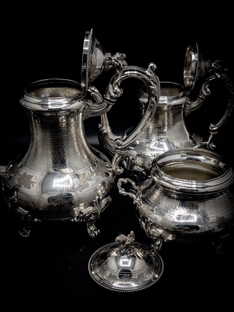 Wolfers Louis Coffee And Tea Service In Sterling Silver 834/1000-photo-4