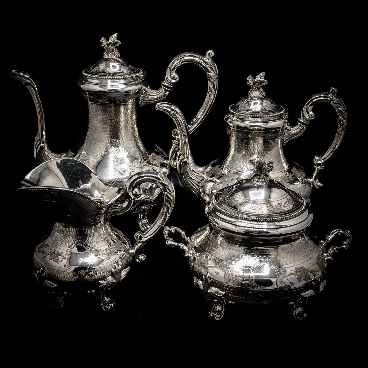 Wolfers Louis Coffee And Tea Service In Sterling Silver 834/1000