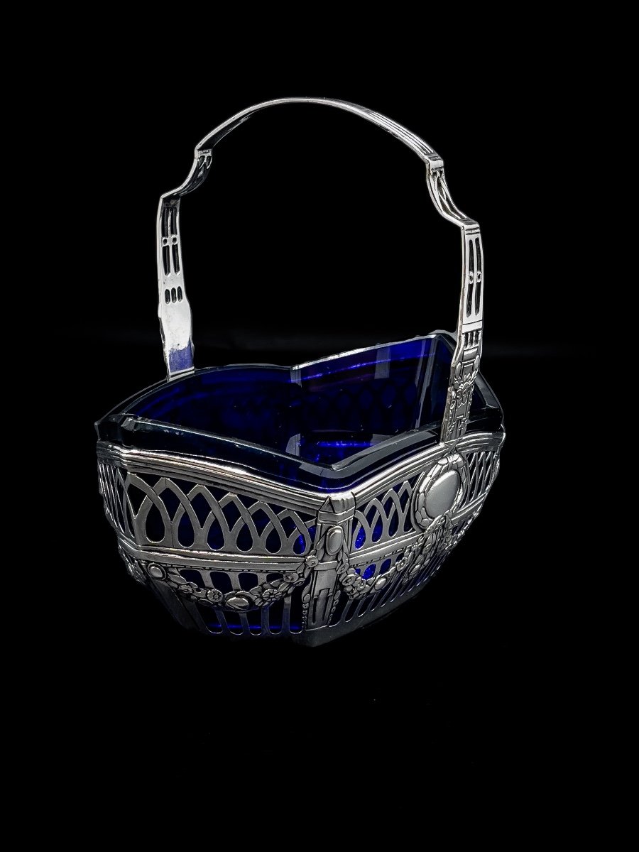 Blue And Silver Crystal “softness” Basket-photo-3