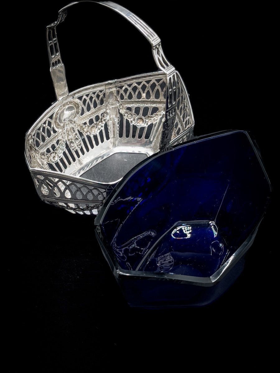 Blue And Silver Crystal “softness” Basket-photo-2