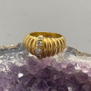 Bague Vintage Années 80 En Or 18 K