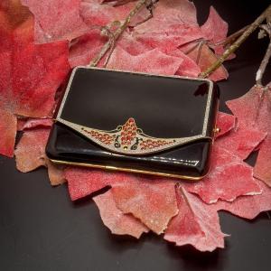 Exceptional Minaudière In 18 K Gold, Enamel And Diamonds