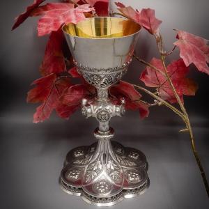 Imposing Chalice In Sterling Silver 950/1000